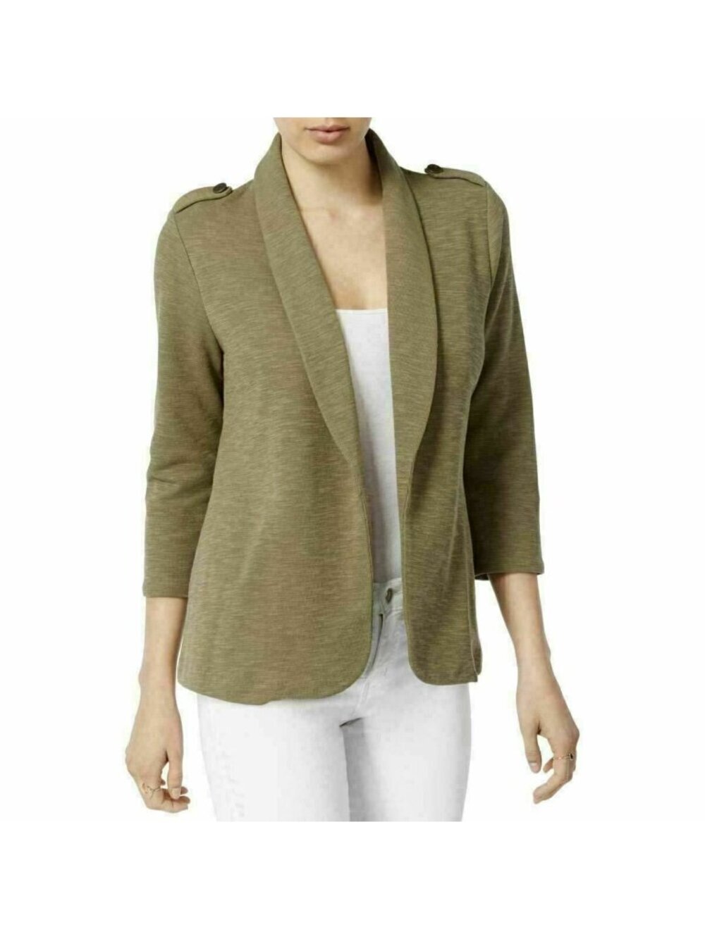 Maison Jules Green Heathered Military Jacket XXS Utility Style